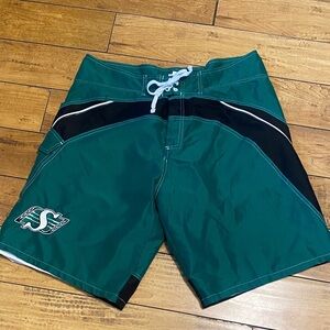 Men’s lined Saskatchewan roughrider CFL Shorts